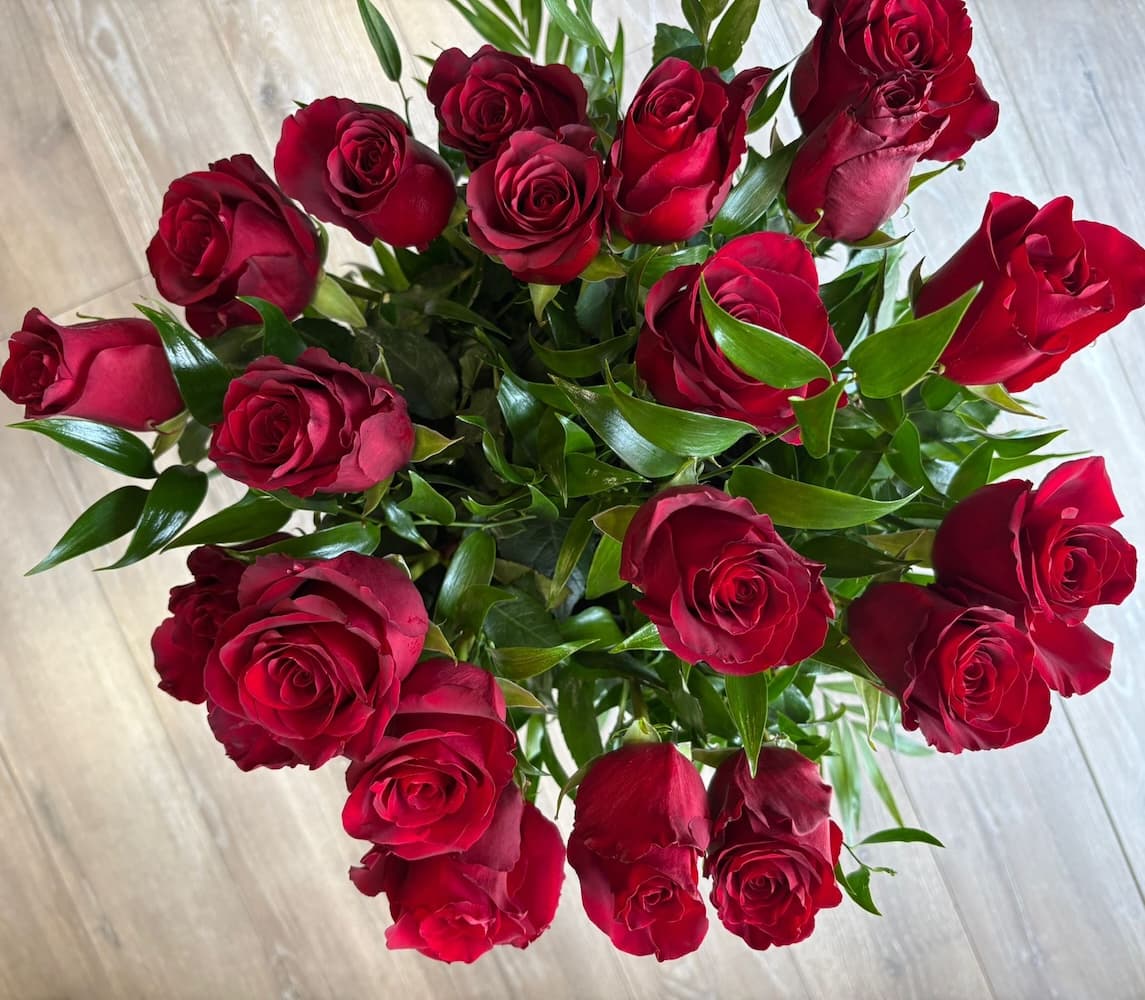 Bouquet 19 Roses Rouges 70cm - Menu item
