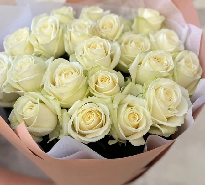 21 Avalanche Roses Blanches 50cm - Menu item