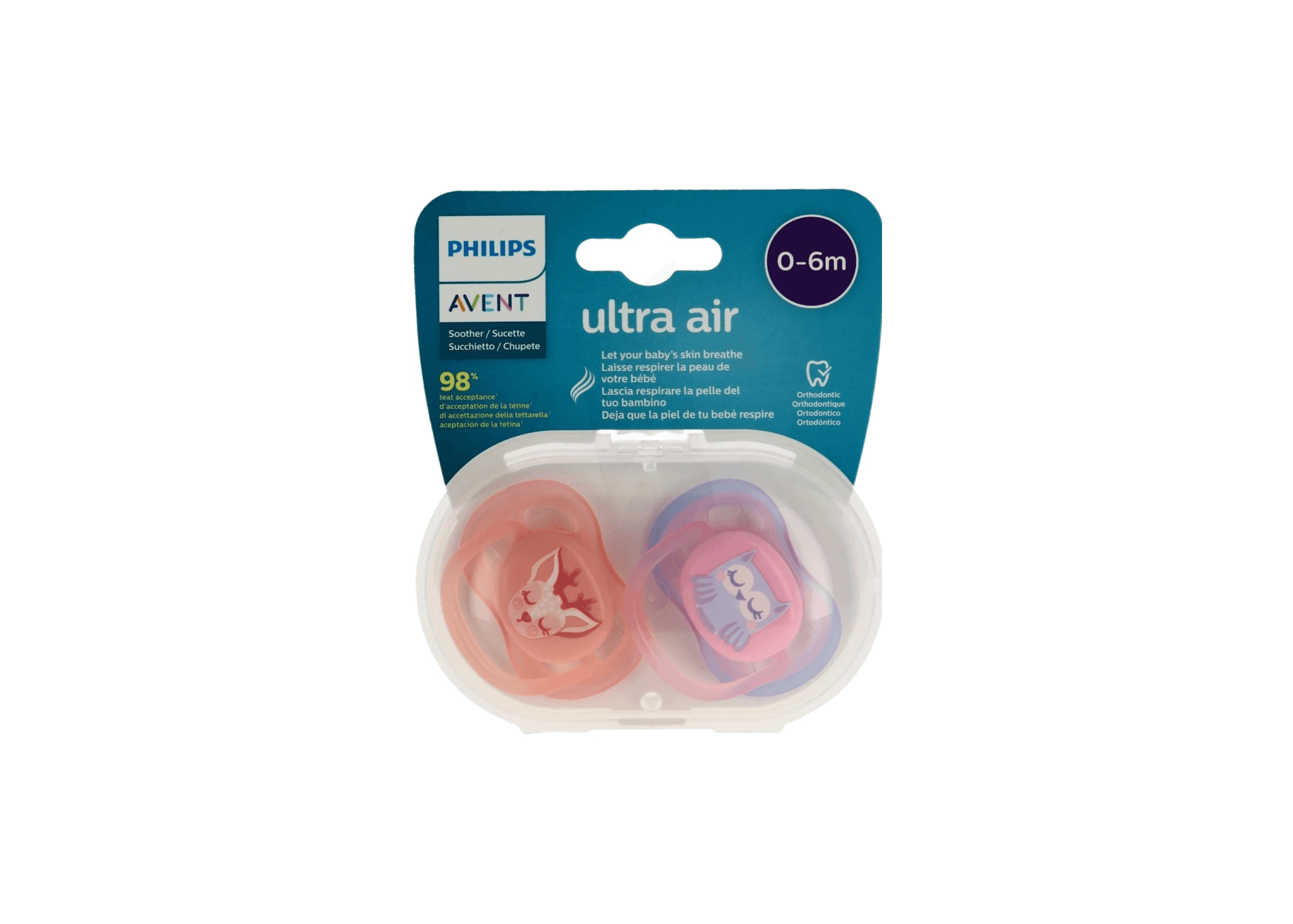 Avent Ultra Air Sucette Silicone 0-6mois - Menu item