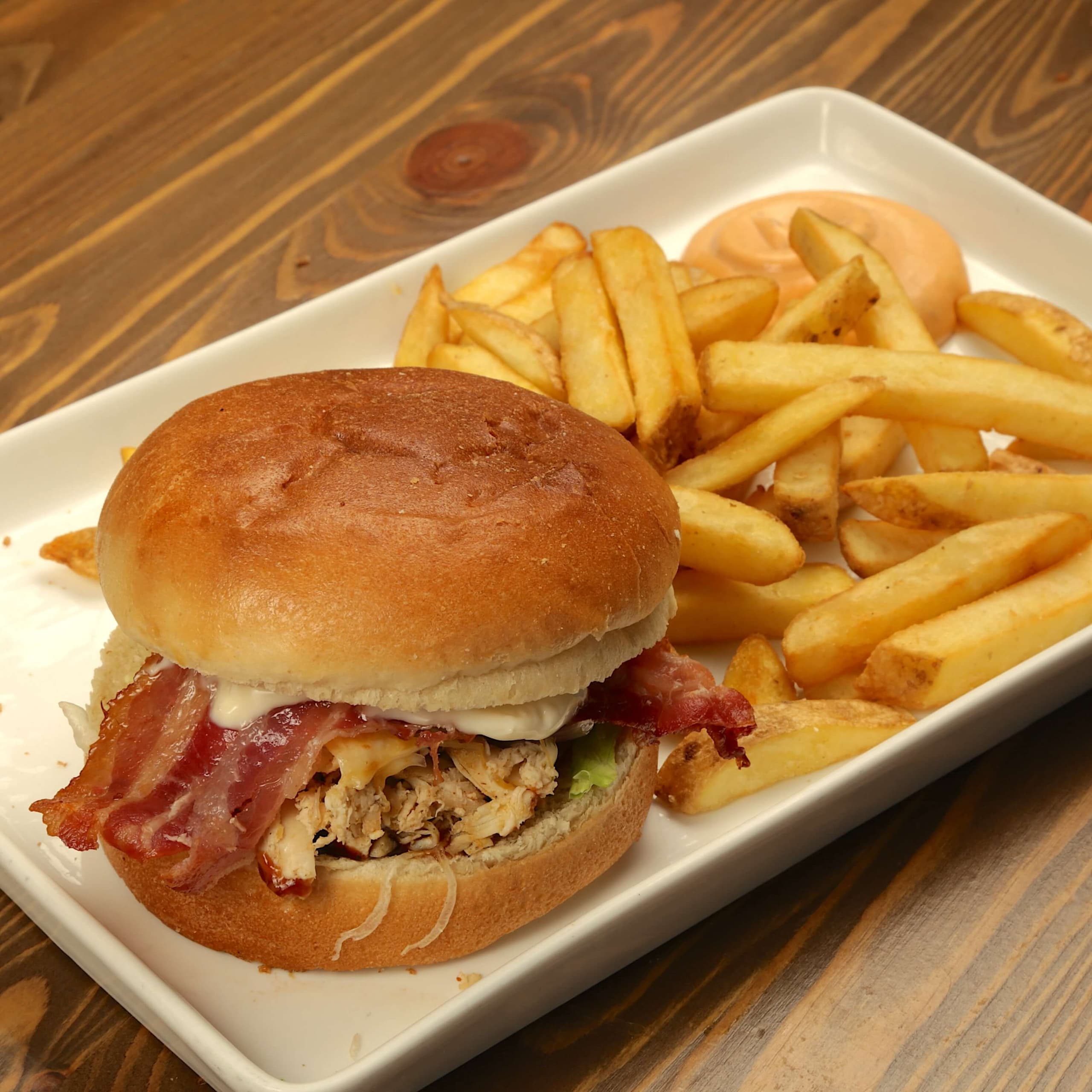 BBQ Pulled Chicken Burger - Menu item