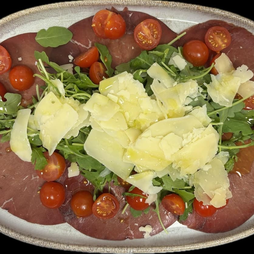 Bresaola Roquette, Parmesan et Tomates Cerises - Menu item
