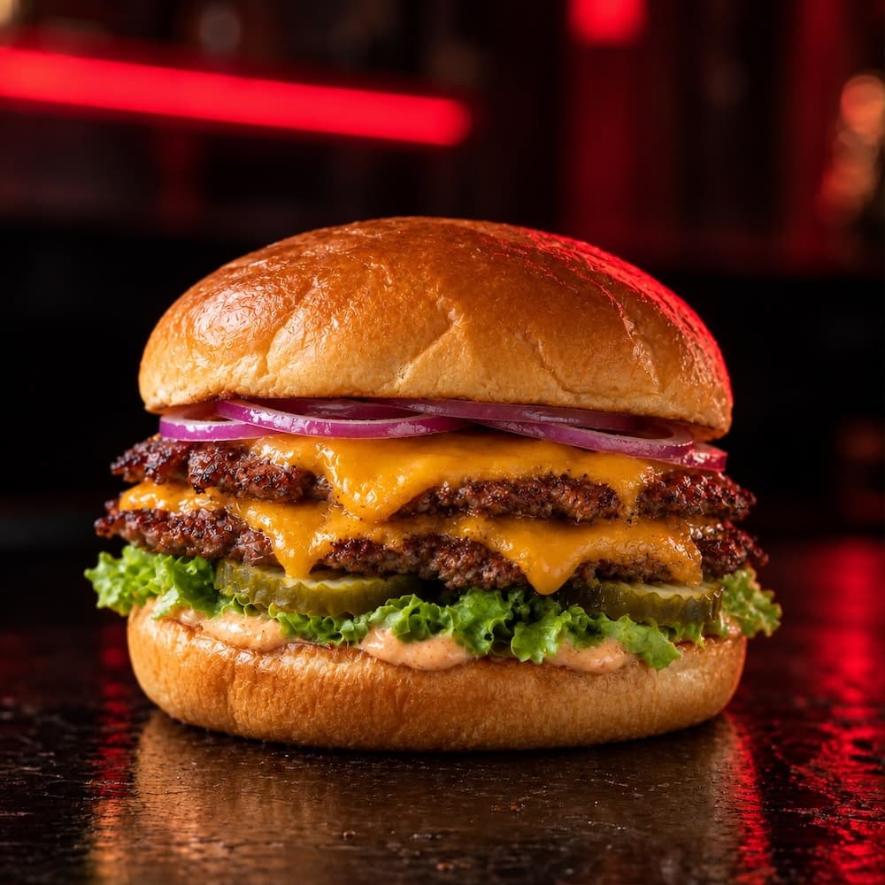 Cheese Burger Combo + Fresh Fries + Drink