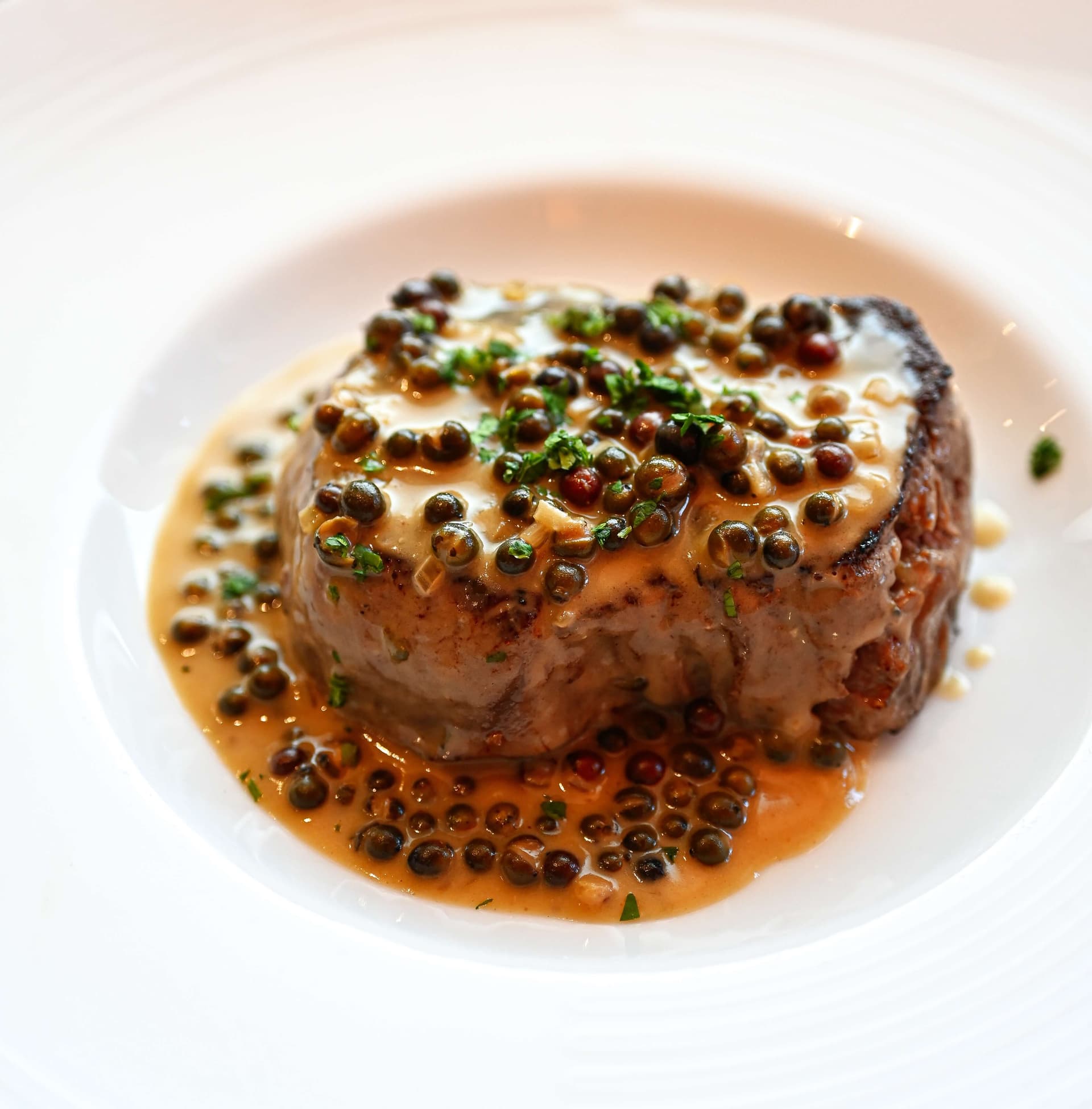 Filet de Fassona au poivre vert - Menu item