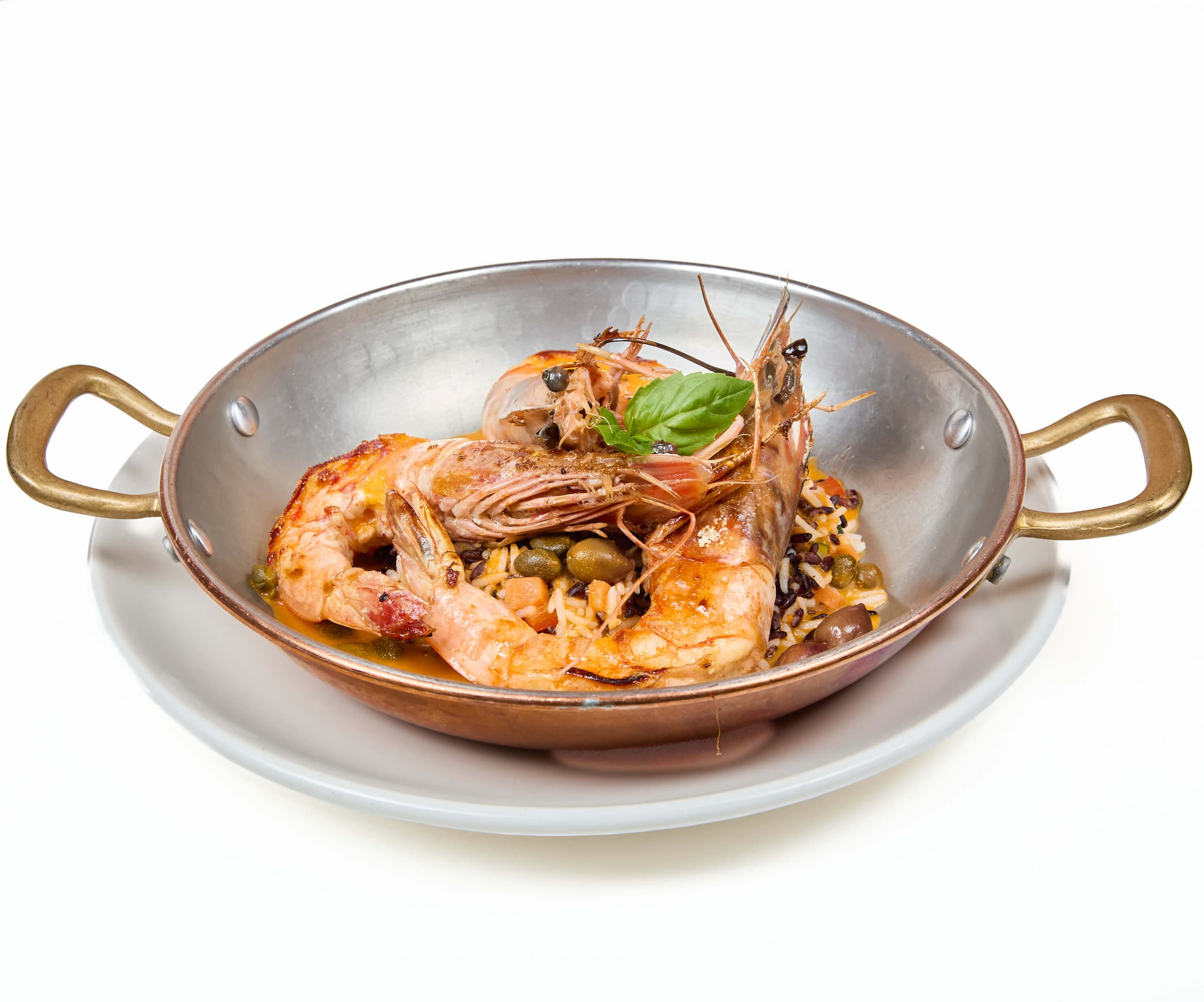 Gambas flambées avec riz pilaf - Menu item