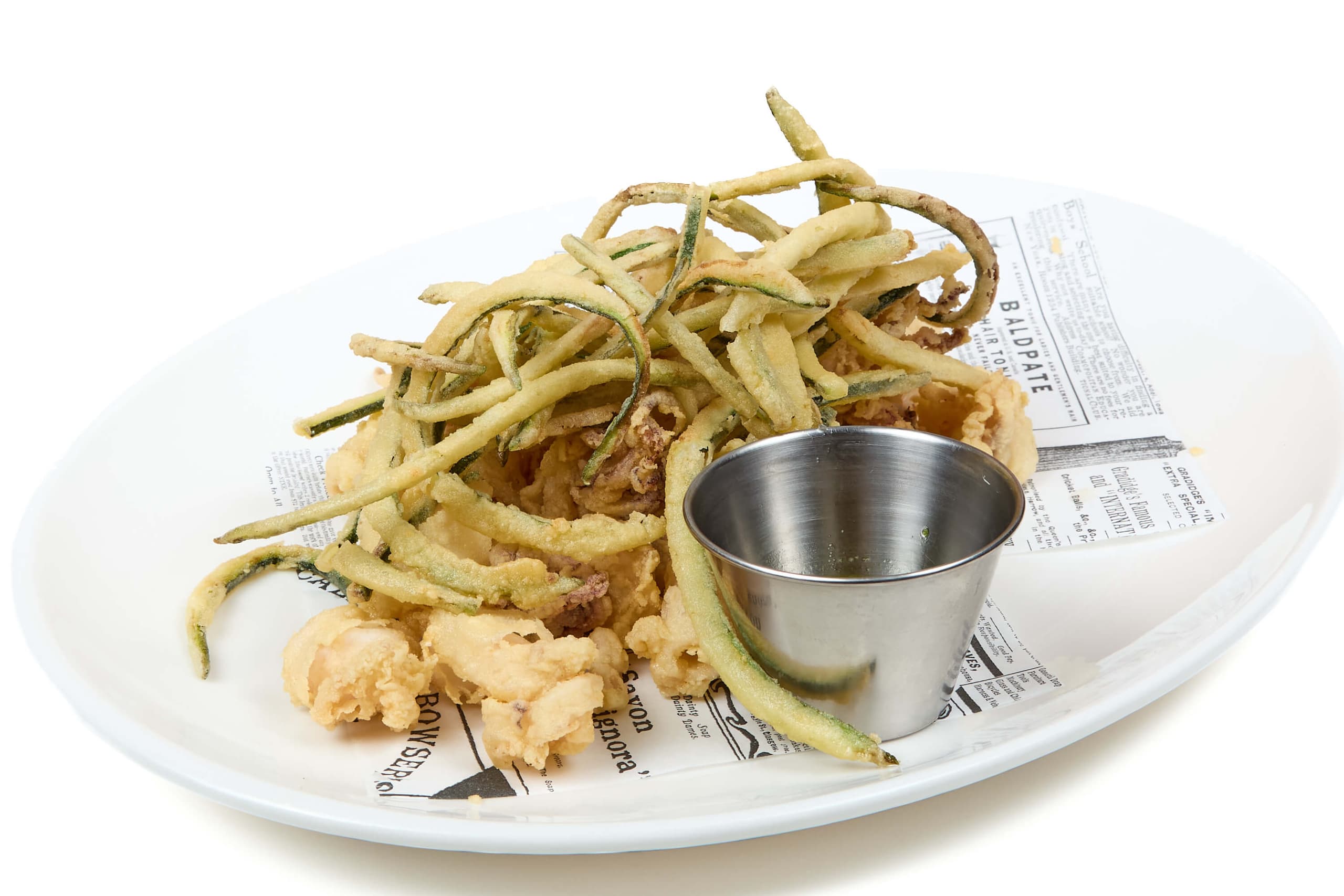 Friture de calamars et courgetes - Menu item