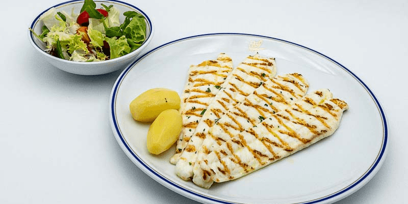 Filet de sole grillée, Salade - Menu item
