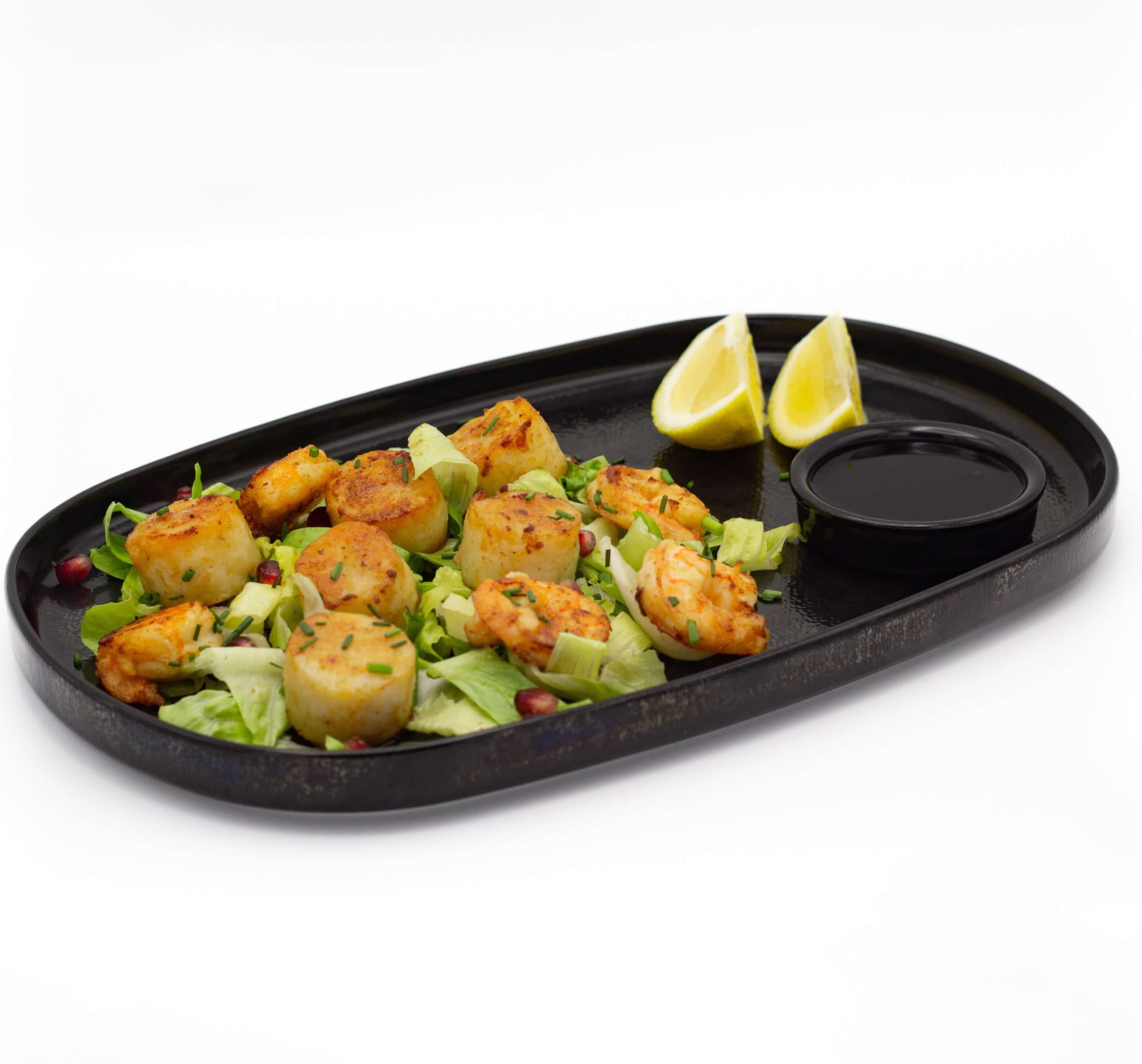 Coquilles Saint-Jacques & crevettes au grill - Menu item