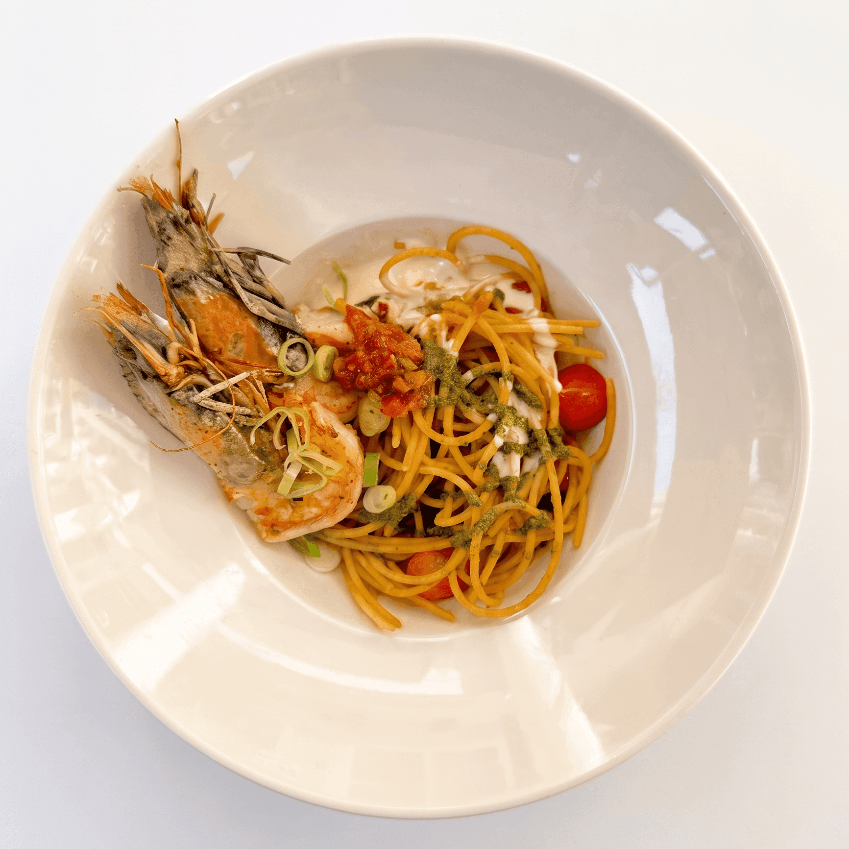 Linguine aux Gambas et au Safran - Menu item