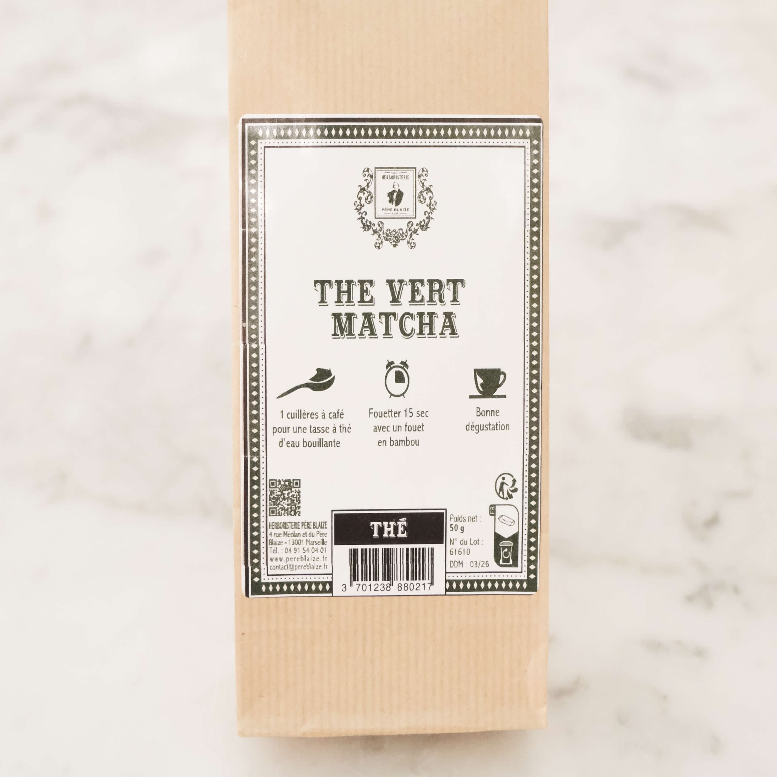 Thé vert matcha 50gr - Menu item