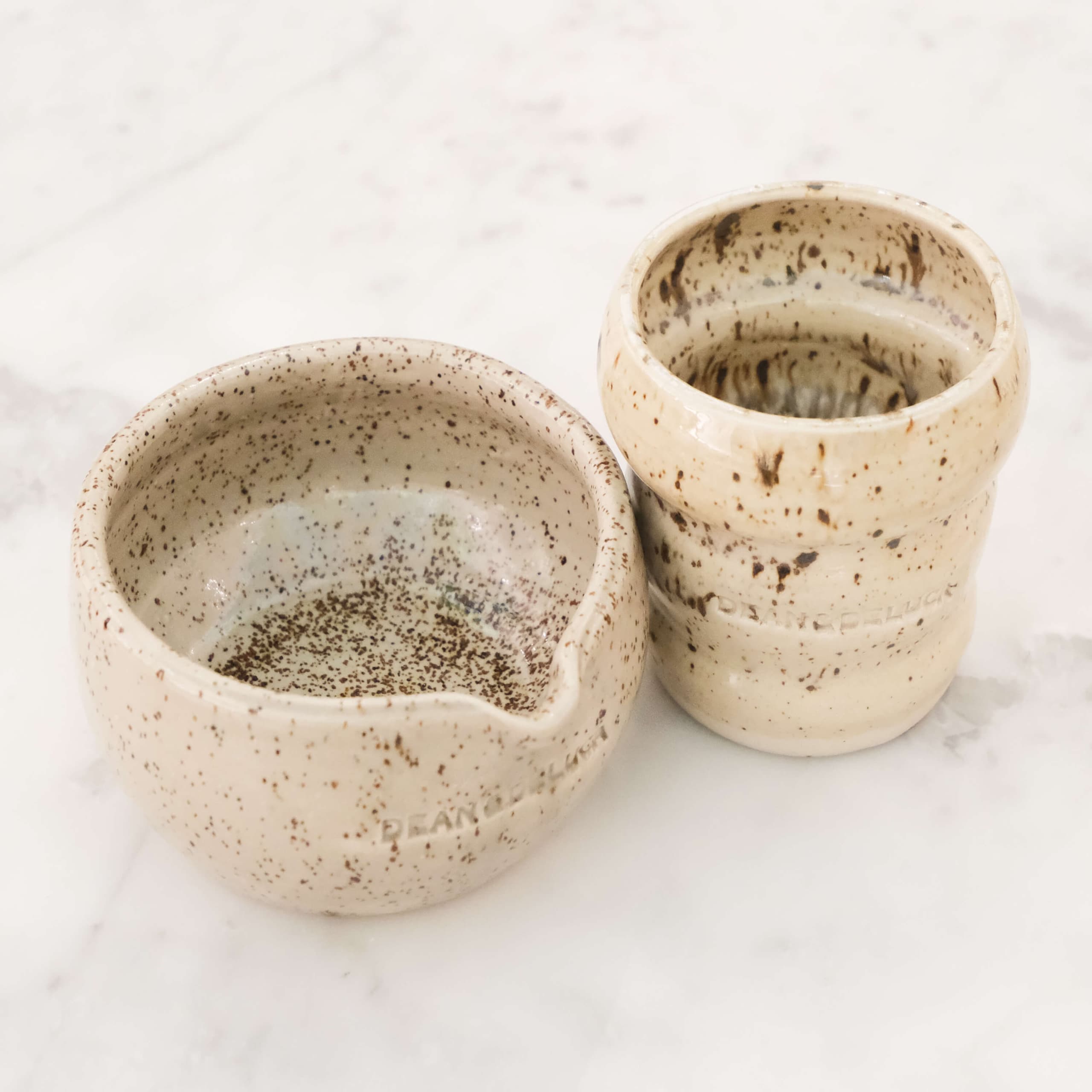 Set matcha : bol & tasse en céramique fait main - Menu item