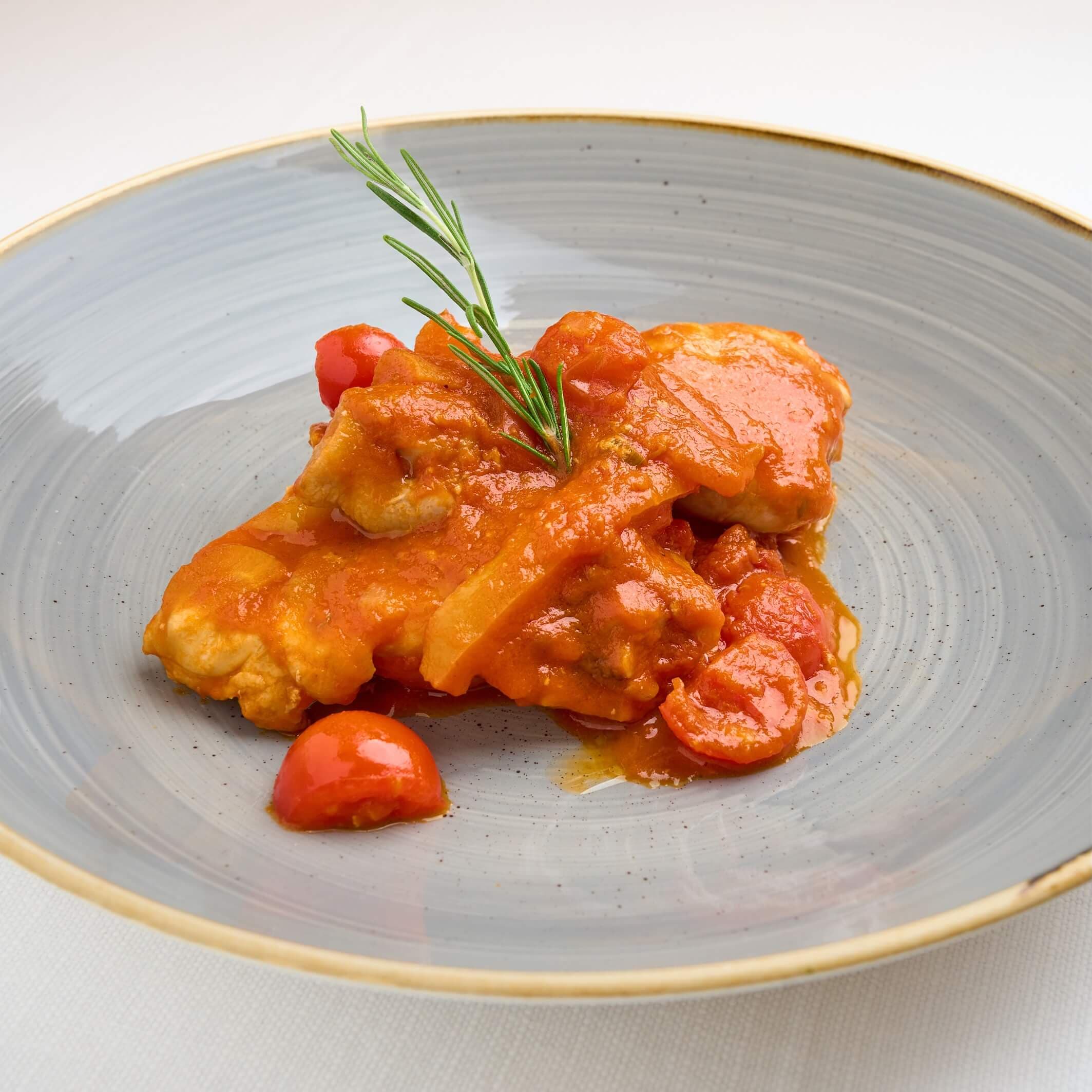 Pollo alla romana con peperoni - Menu item