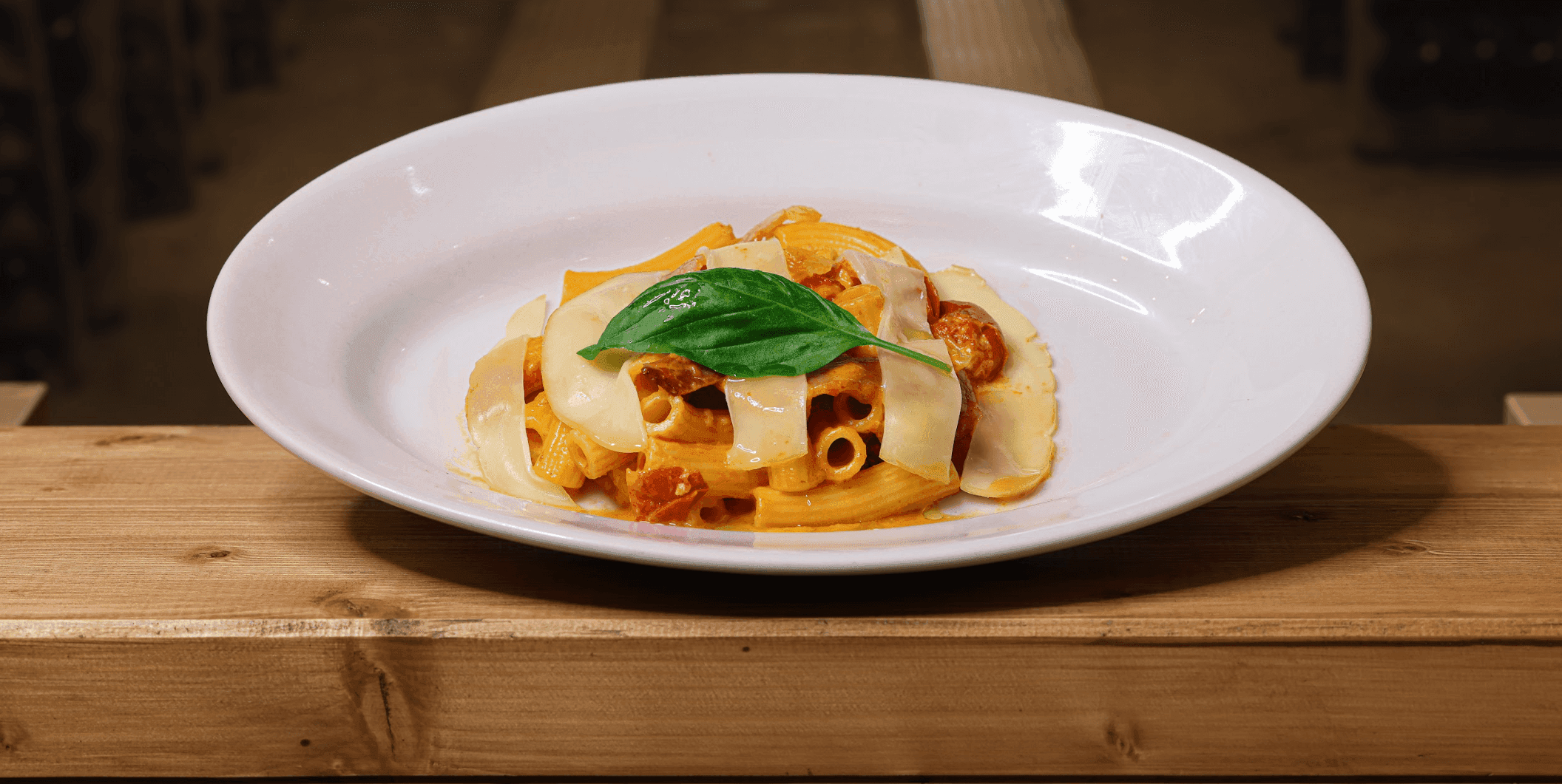 Rigatoni speck e scarmoza - Menu item