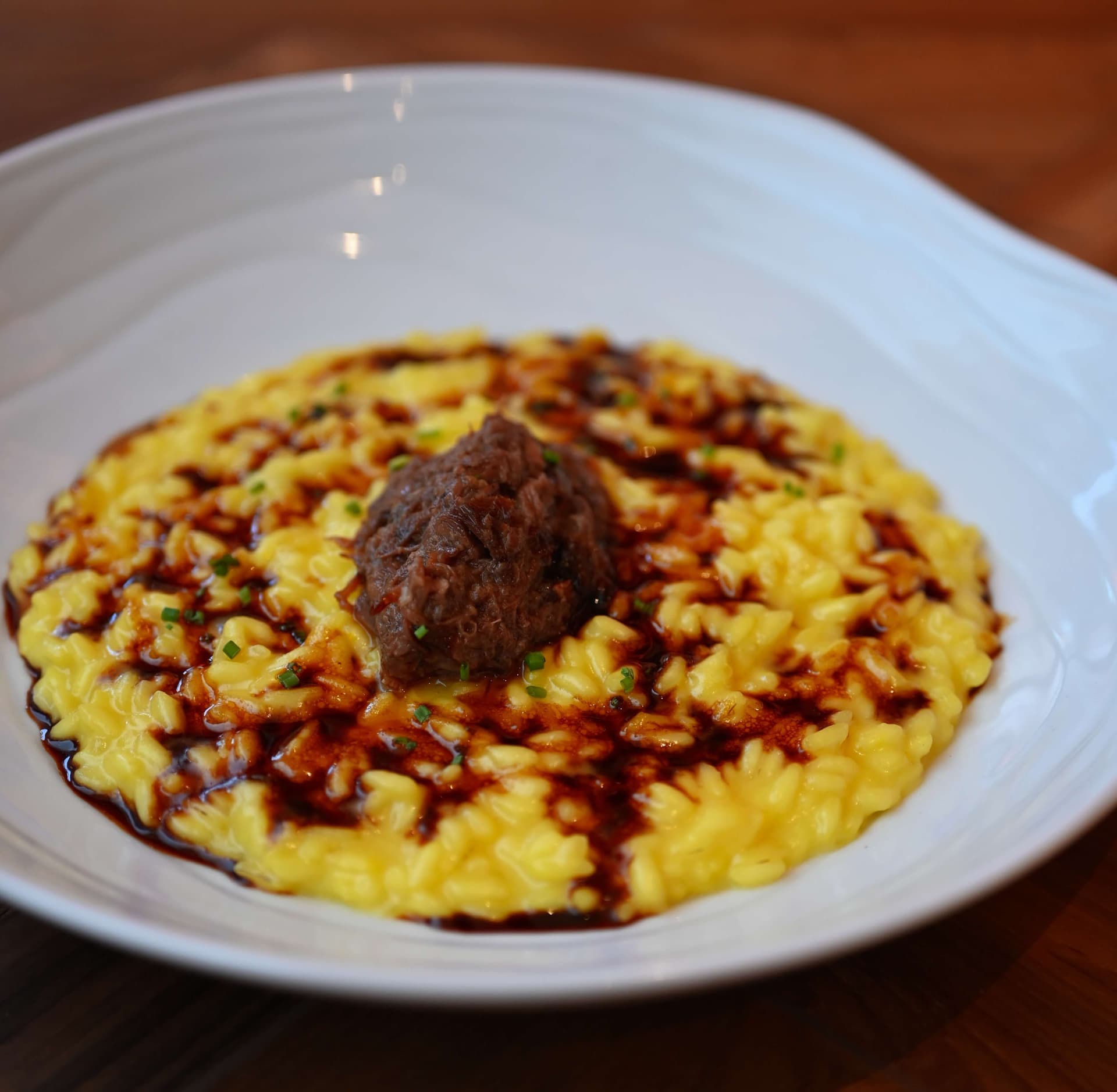 Risotto au safran et queue de bœuf - Menu item