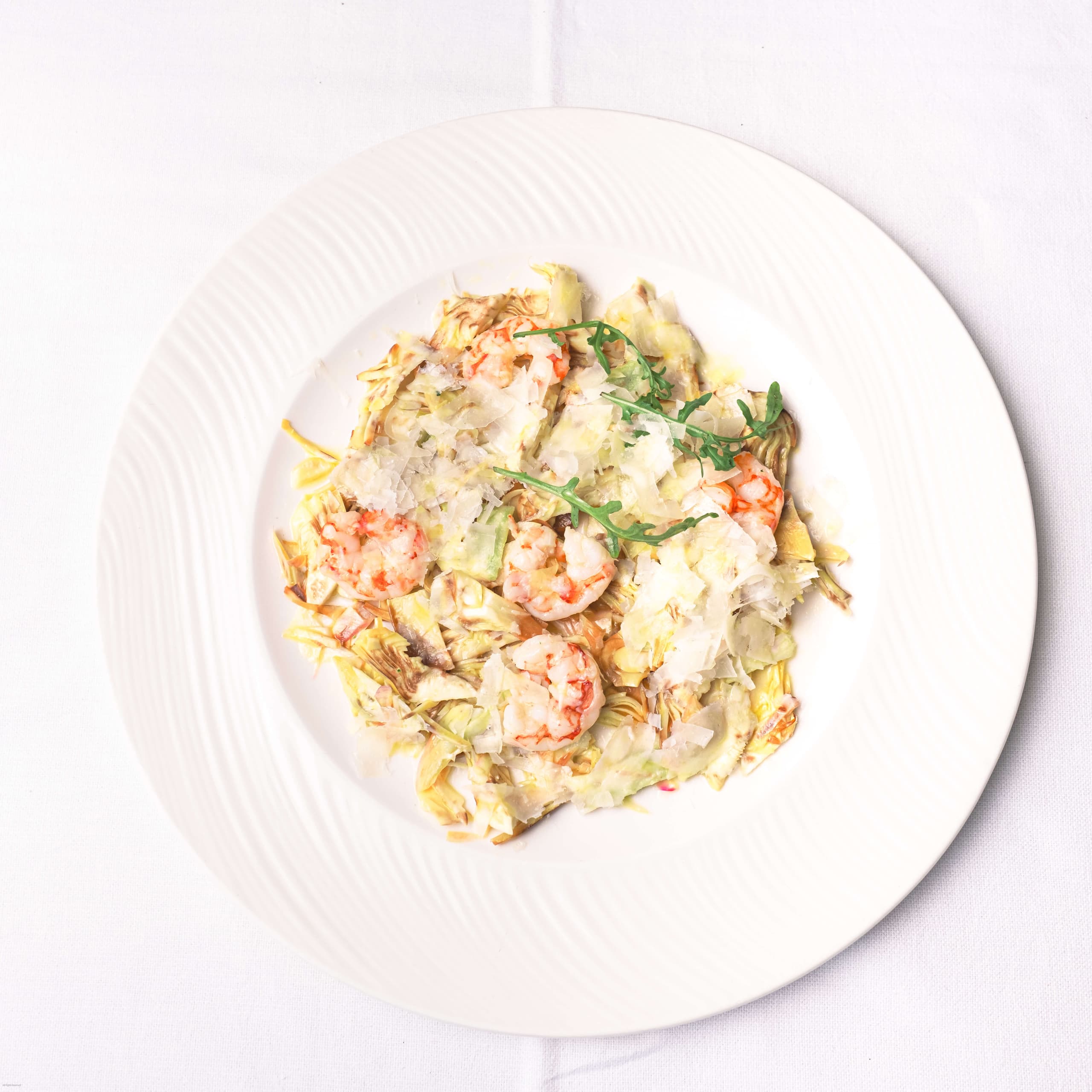 Salade Artichaut, Crevettes et Parmesan - Menu item