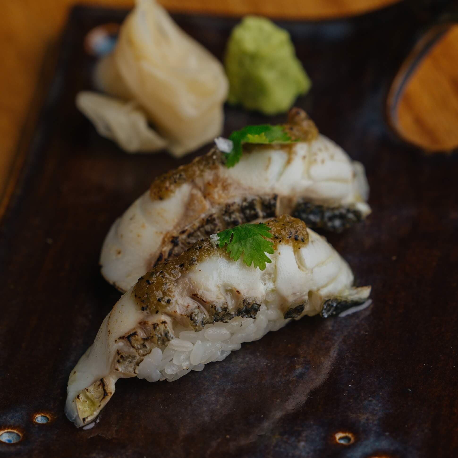 Sea bass flambé - Menu item