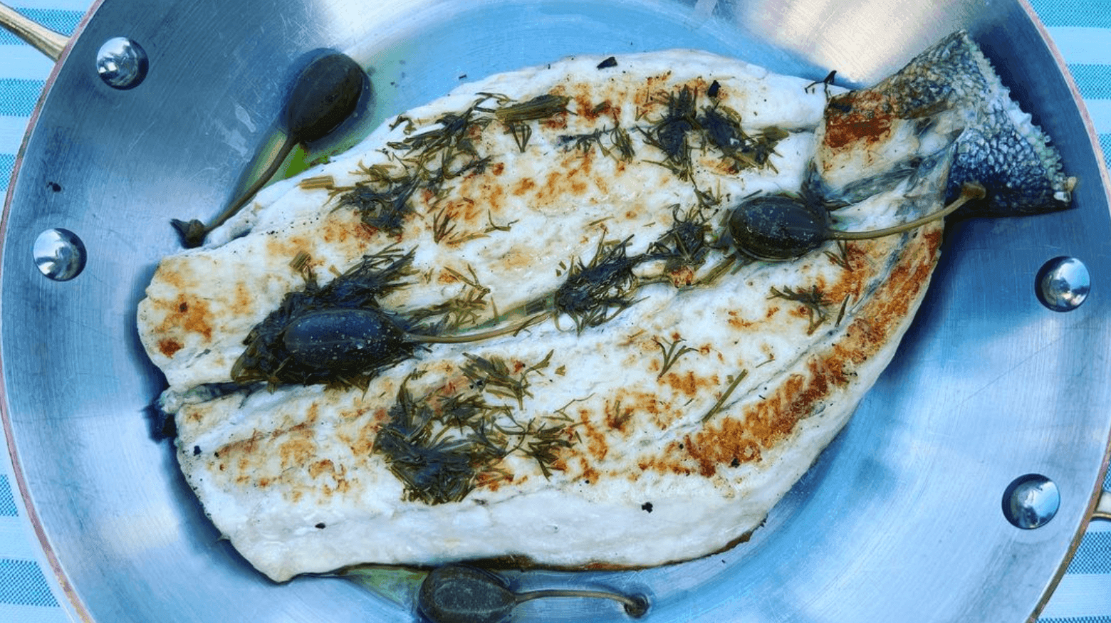 Seabass for 1 person (with mashed potatoes)