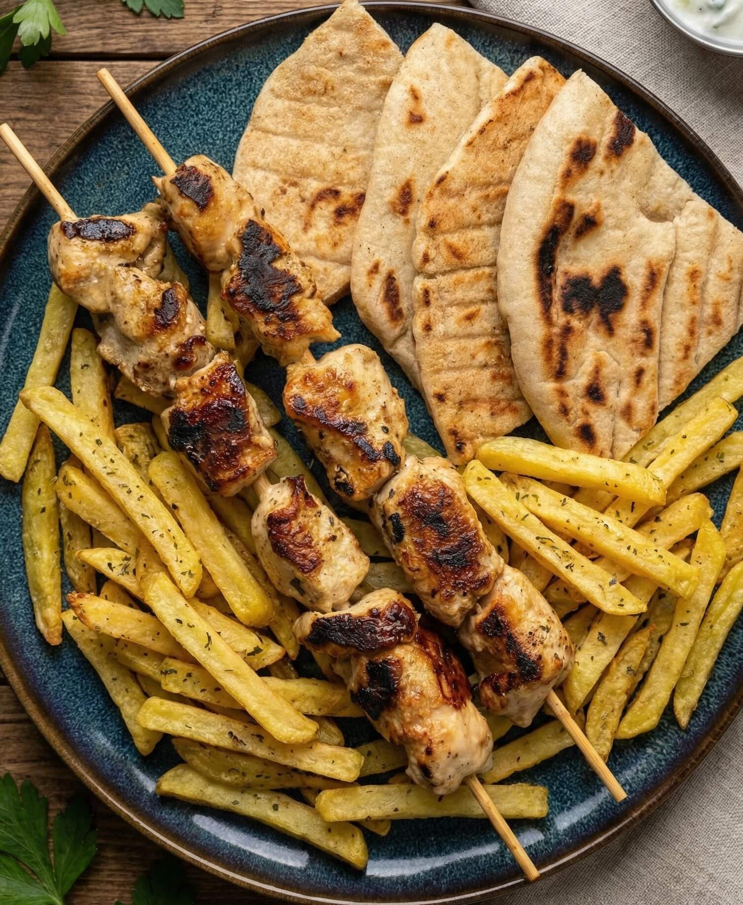 Assiette Souvlaki Porc - Menu item