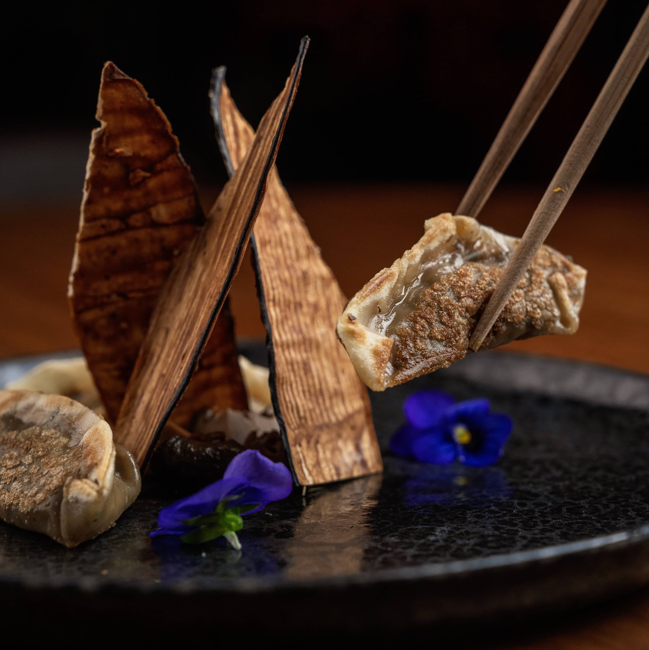 Wild mushroom gyozas - Menu item
