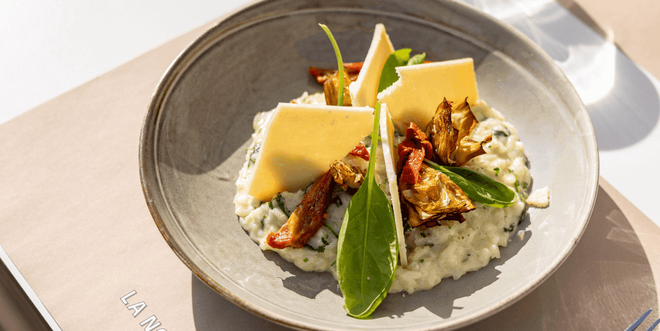 Risotto artichauts & épinards à ‘la Romana’ - Menu item