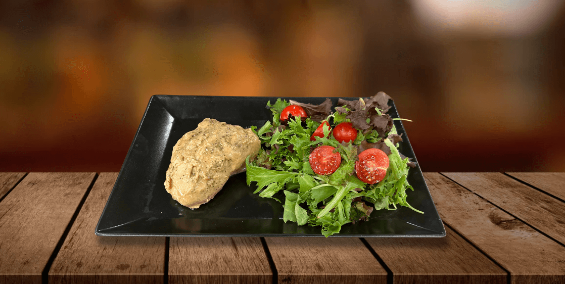 Escalope de poulet farcie au jambon et fromage - Menu item