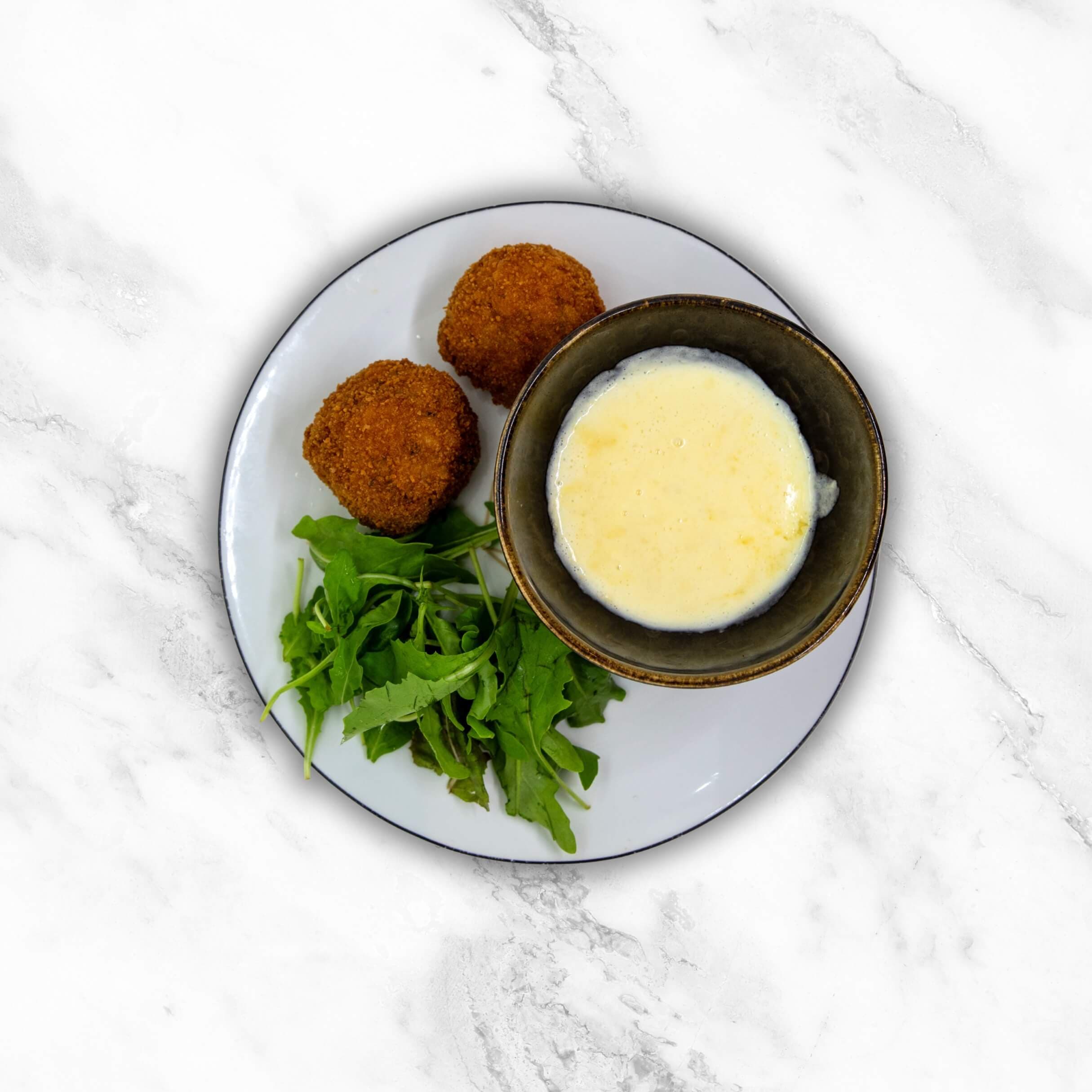 Arrancini du Chef et sa Crème Parmesan (2 pièces) - Menu item