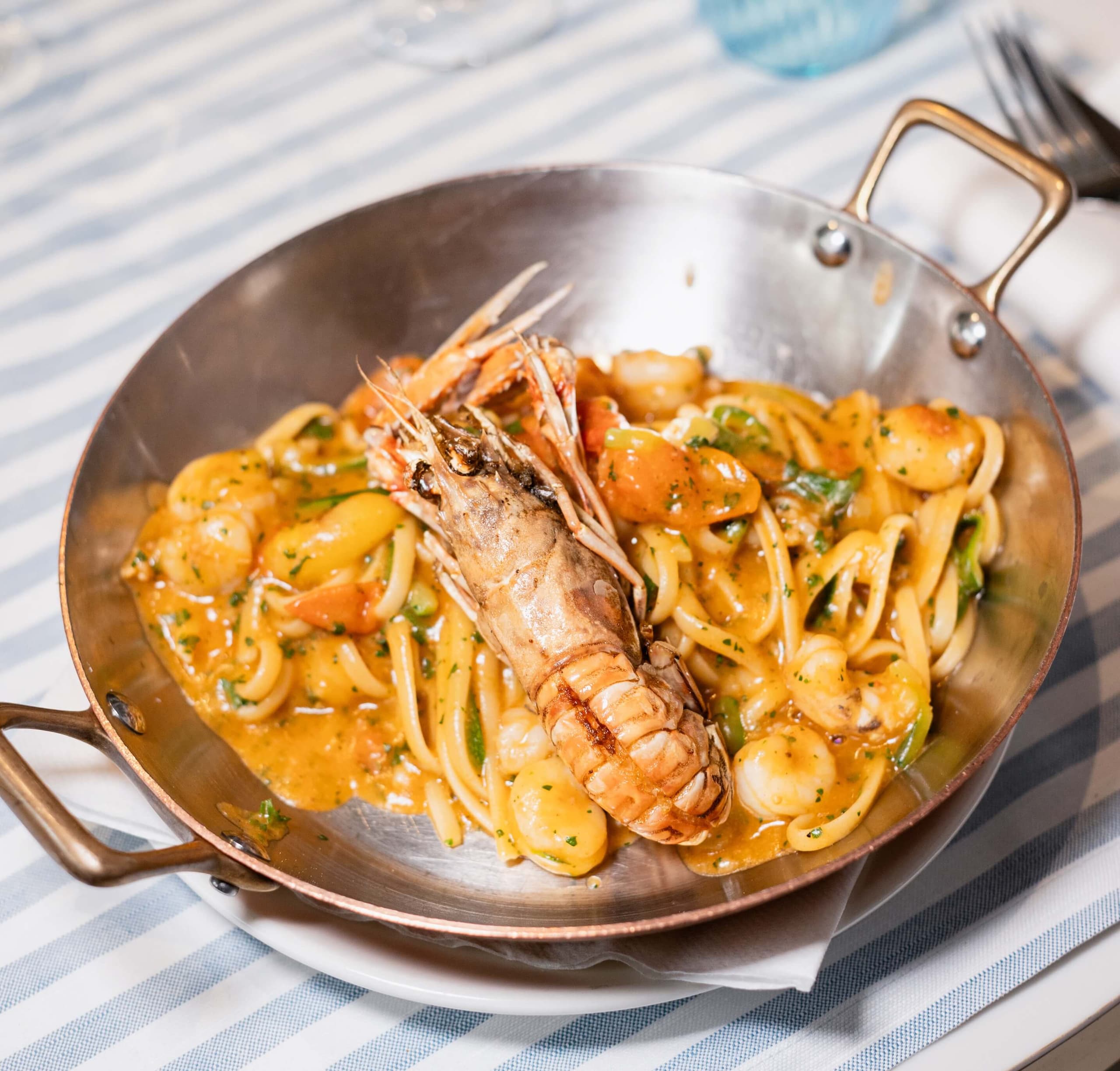Linguine Scampi & Zucchini - Menu item