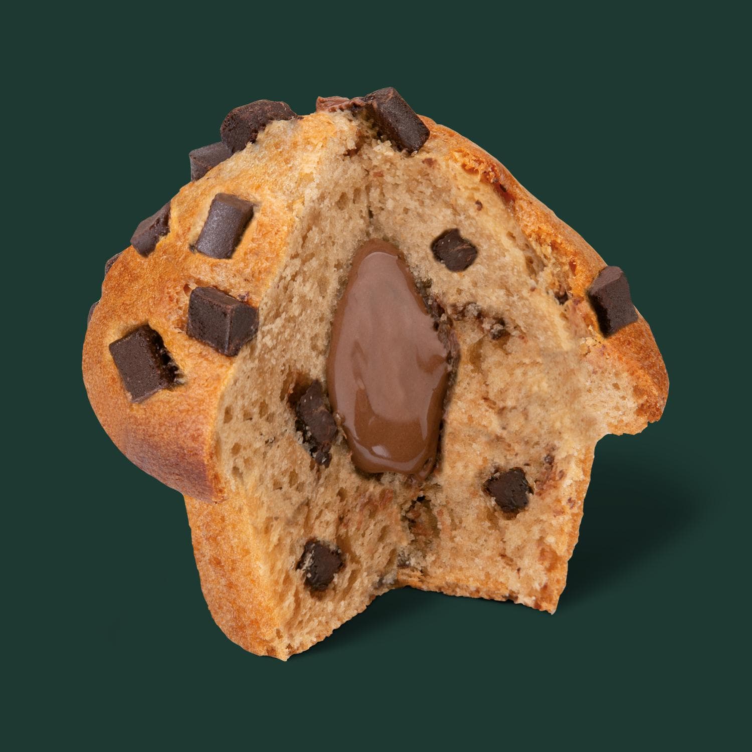 Muffin pépites de chocolat fourré au cacao - Menu item