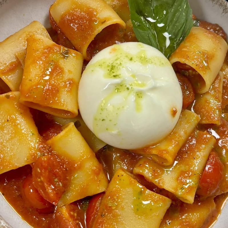 Paccheri Burrata - Menu item