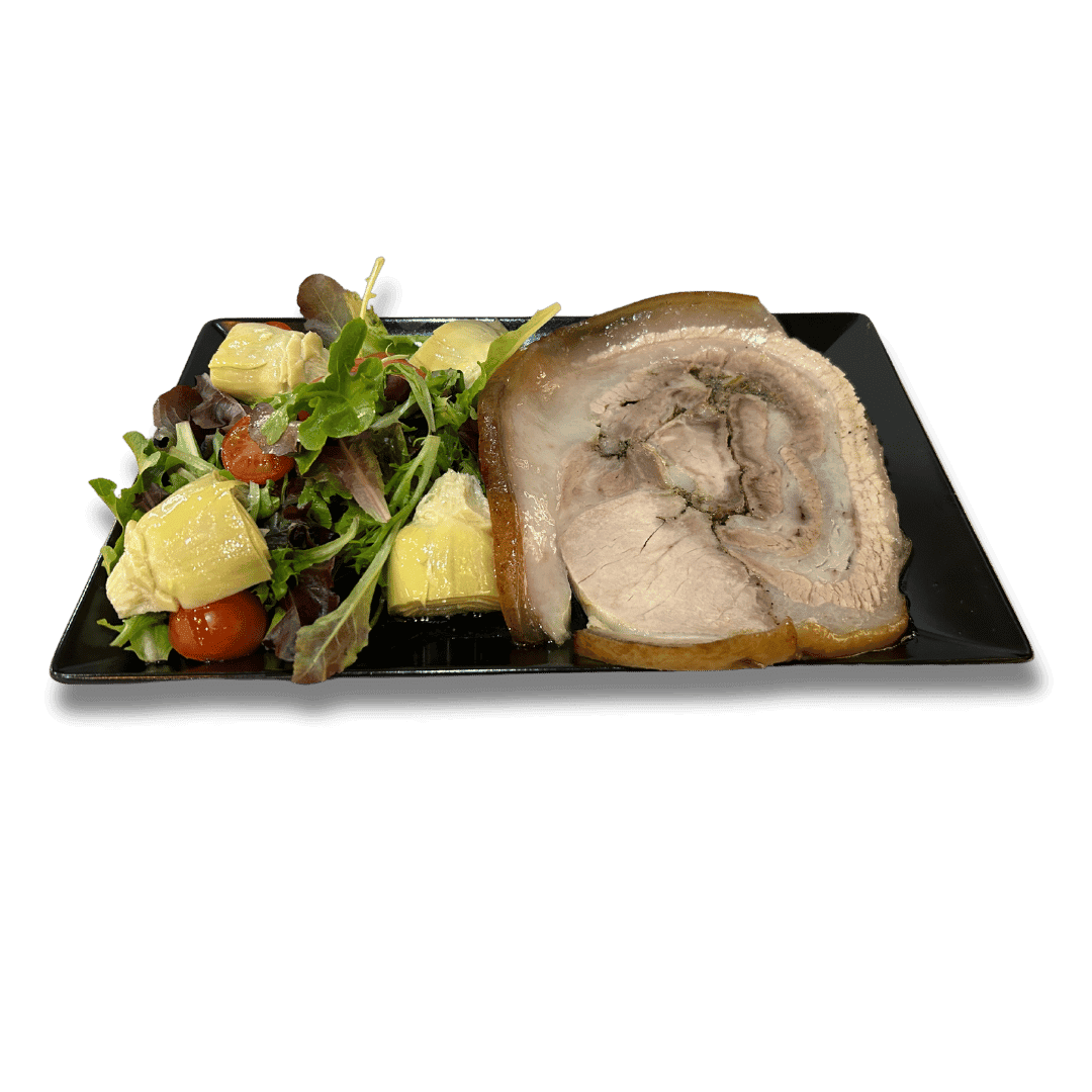 Porchetta et artichauts - Menu item