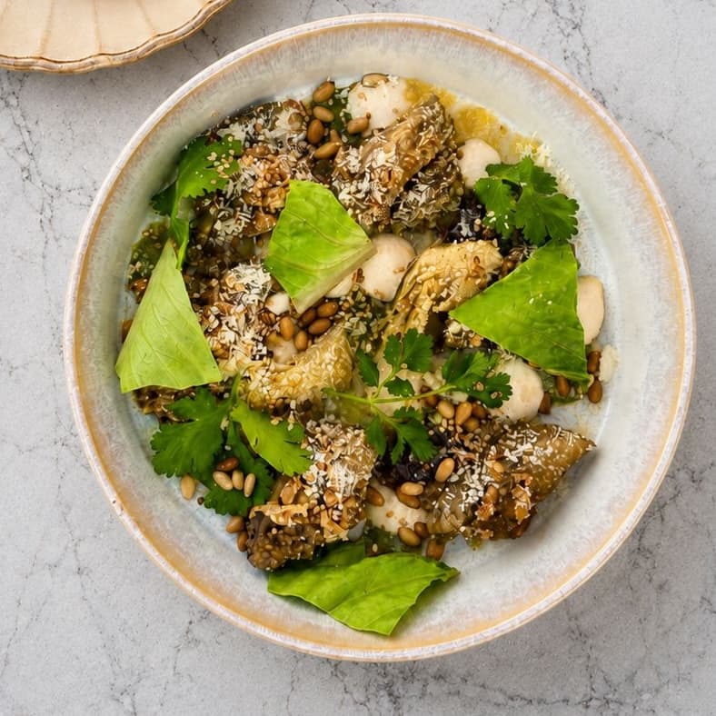 Aubergine rôtie au chimichurri - Menu item