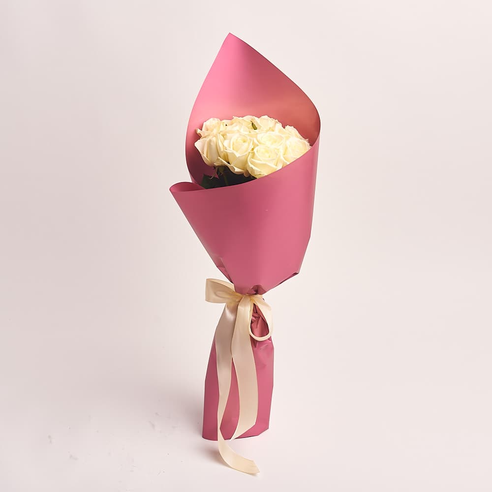Bouquet de Roses Blanches 10pcs - Menu item