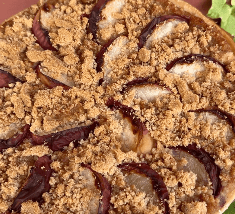 Tarte de la semaine : Tarte aux pêches et amande - Menu item