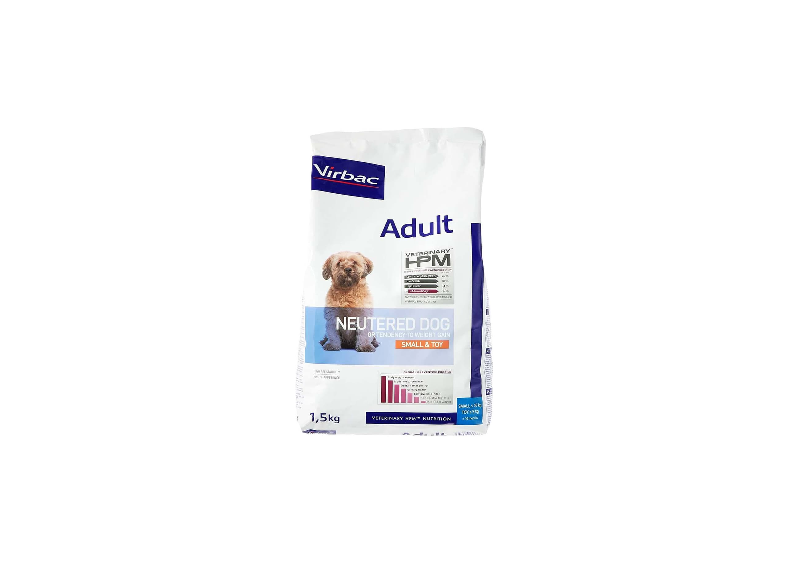 1,5kg Virbac - Adult Neutered Dog Small & Toy - Menu item