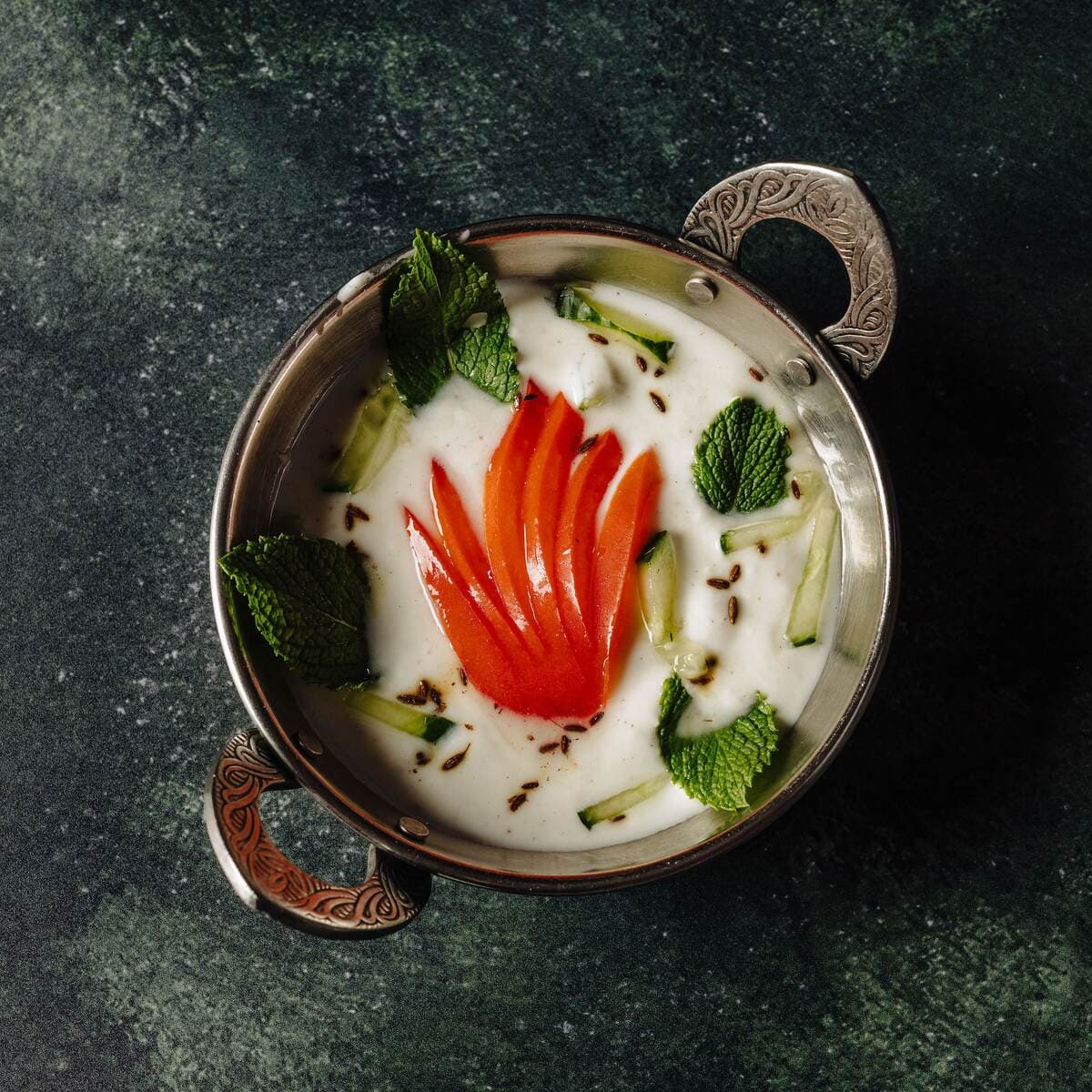 Cucumber & mint raita - Menu item